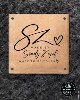24 Leren labels | Leren labels met logo | Gepersonaliseerde leren labels